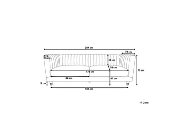 Arvika Sofa 2-4 sæder - Grøn - Møbler - Sofaer - 3 personers sofa