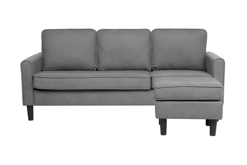 Avesta Sofa 2-4 sæde med fodskammel - Grå - Møbler - Sofaer - Sofa med chaiselong - 3 personers sofa med chaiselong