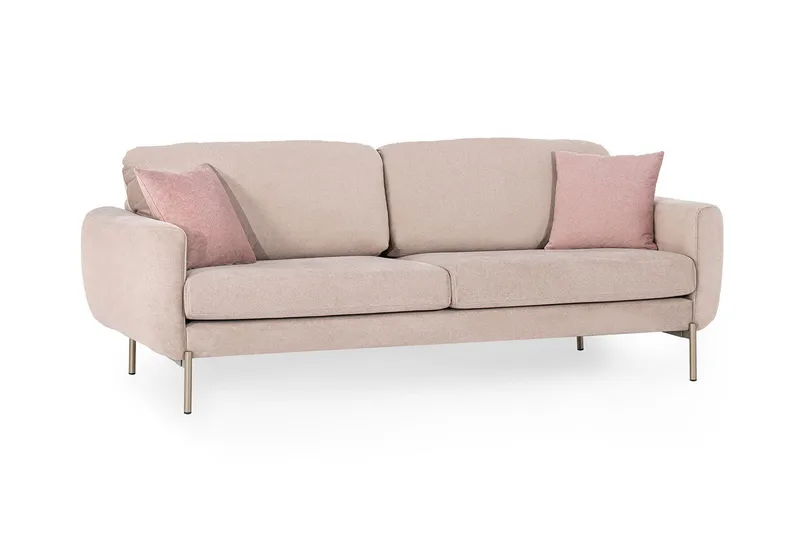 Awaru Sofa 3-Pers. - Lyserød - Møbler - Sofaer - 3 personers sofa