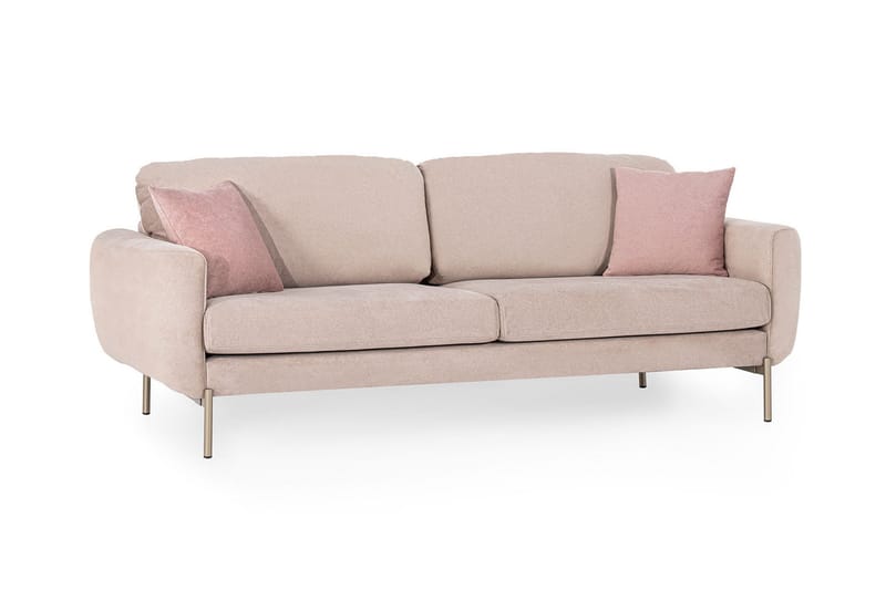 Awaru Sofa 3-Pers. - Lyserød - Møbler - Sofaer - 3 personers sofa