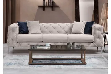 Beachport Sofa 3-Pers. - Beige - Møbler - Sofaer - 3 personers sofa