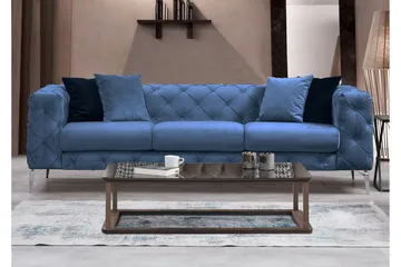 Beachport Sofa 3-Pers. - Blå - Møbler - Sofaer - 3 personers sofa