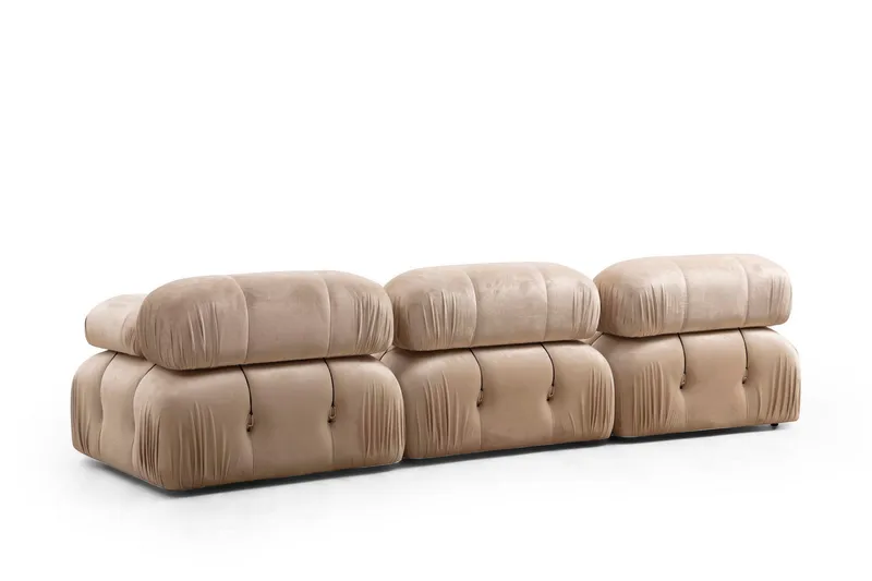 Belgin Boblende Sofa 3-sæders - Beige - Møbler - Sofaer - Modulsofaer - Komplet modulsofa
