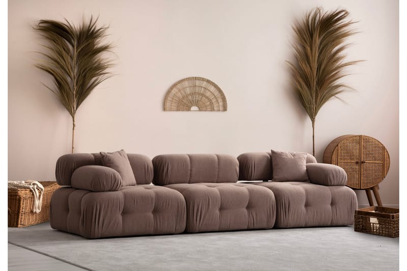 Belgin Boblende Sofa 3-sæders - Cappuccino - Møbler - Sofaer - 3 personers sofa