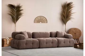 Belgin Boblende Sofa 3-sæders - Cappuccino - Møbler - Sofaer - Modulsofaer - Komplet modulsofa
