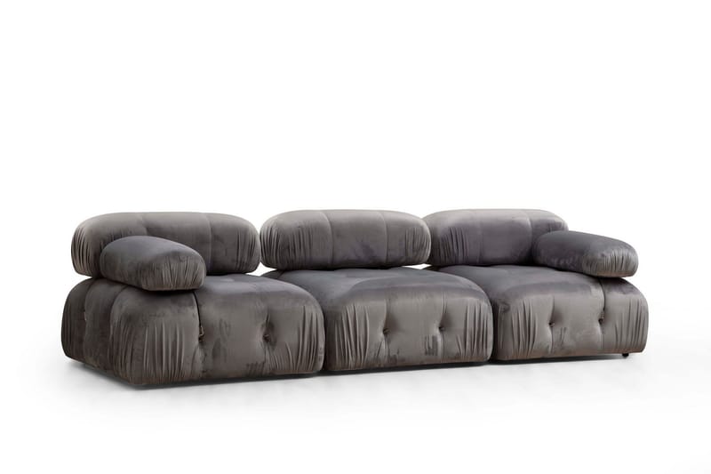 Belgin Boblende Sofa 3-sæders - Grå - Møbler - Sofaer - Modulsofaer - Komplet modulsofa