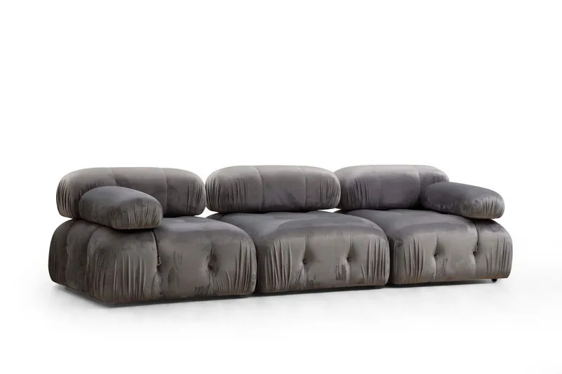 Belgin Boblende Sofa 3-sæders - Grå - Møbler - Sofaer - Modulsofaer - Komplet modulsofa