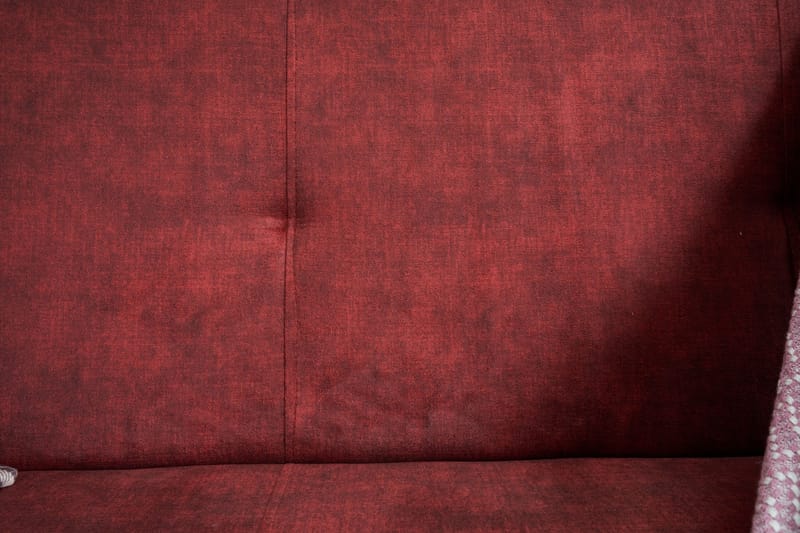 Belgium 3-personers Sofa - Rød/Natur - 3 personers sofa