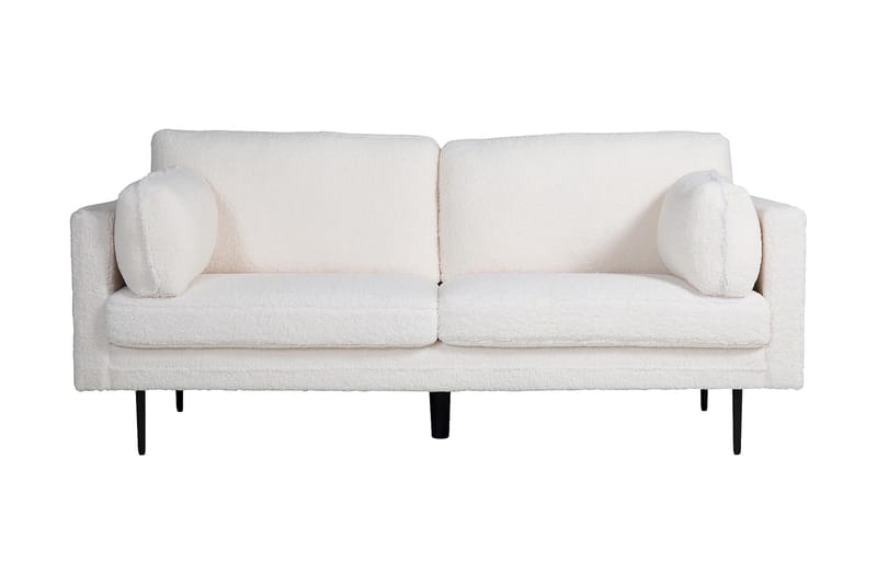 Bloom 3-Pers. sofa, teddymateriale - Hvid - Lædersofaer - Velour sofaer - 3 personers sofa - 4 personers sofa - Sofaer - 2 personers sofa
