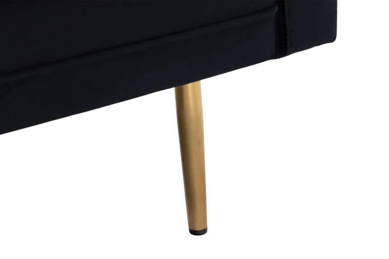 Bloom 3-personers Fløjlssofa - Sort - Møbler - Sofaer - 3 personers sofa