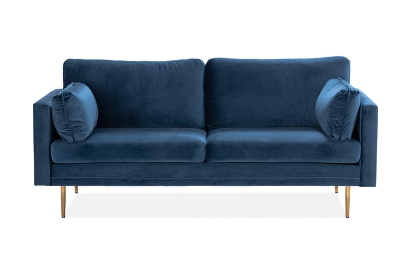 Bloom 3-personers Fløjlssofa - Blå - Møbler - Sofaer - 3 personers sofa