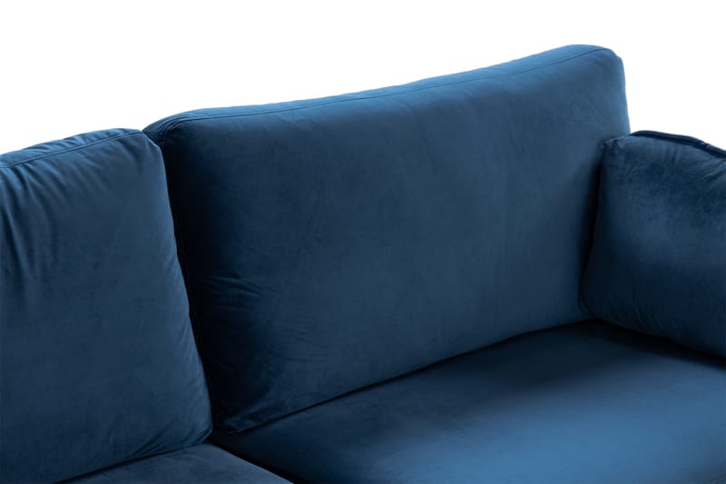 Bloom 3-personers Fløjlssofa - Blå - Møbler - Sofaer - 3 personers sofa