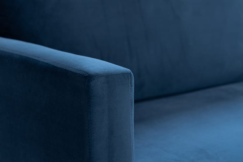 Bloom 3-personers Fløjlssofa - Blå - Møbler - Sofaer - 3 personers sofa