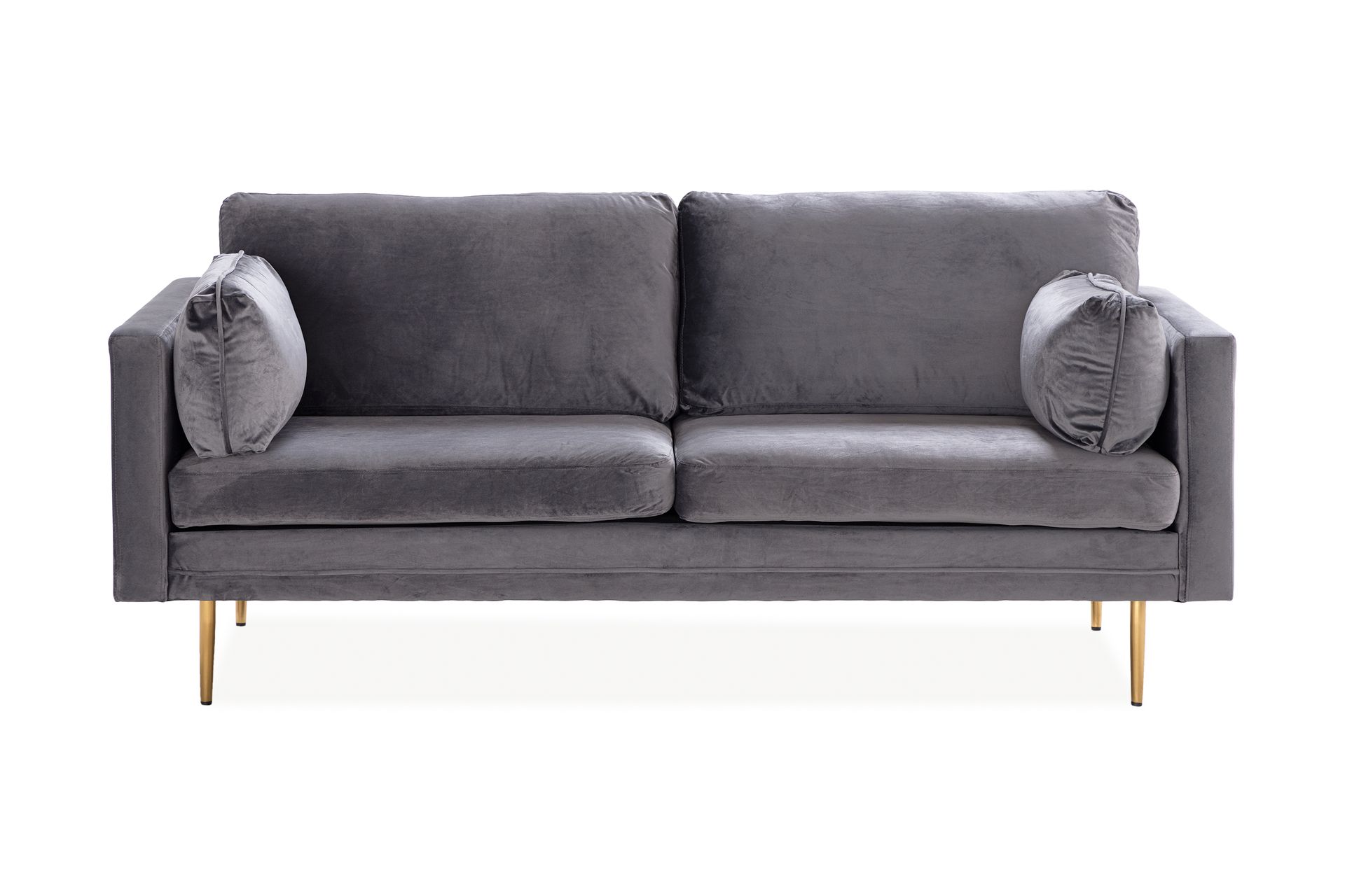 Bloom 3-personers Fløjlssofa - Lysegrå - Møbler - Sofaer - 3 personers sofa