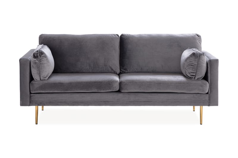 Bloom 3-pers. Sofa - Grå - Lædersofaer - Velour sofaer - 3 personers sofa - 4 personers sofa - Sofaer - 2 personers sofa