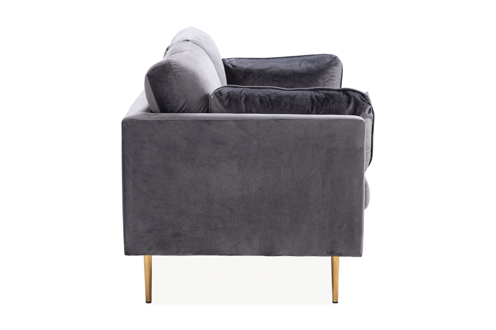 Bloom 3-personers Fløjlssofa - Lysegrå - Møbler - Sofaer - 3 personers sofa