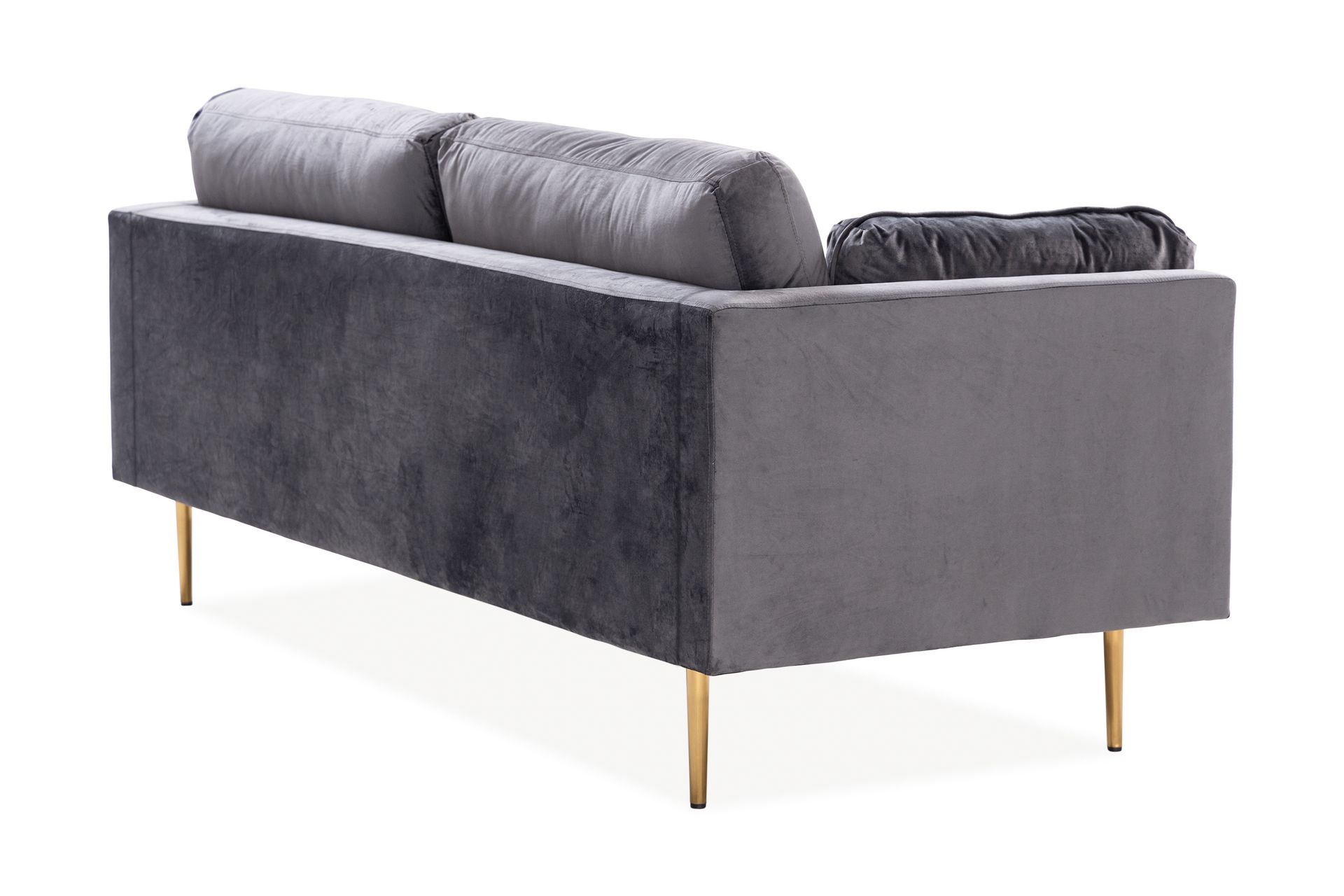 Bloom 3-personers Fløjlssofa - Lysegrå - Møbler - Sofaer - 3 personers sofa