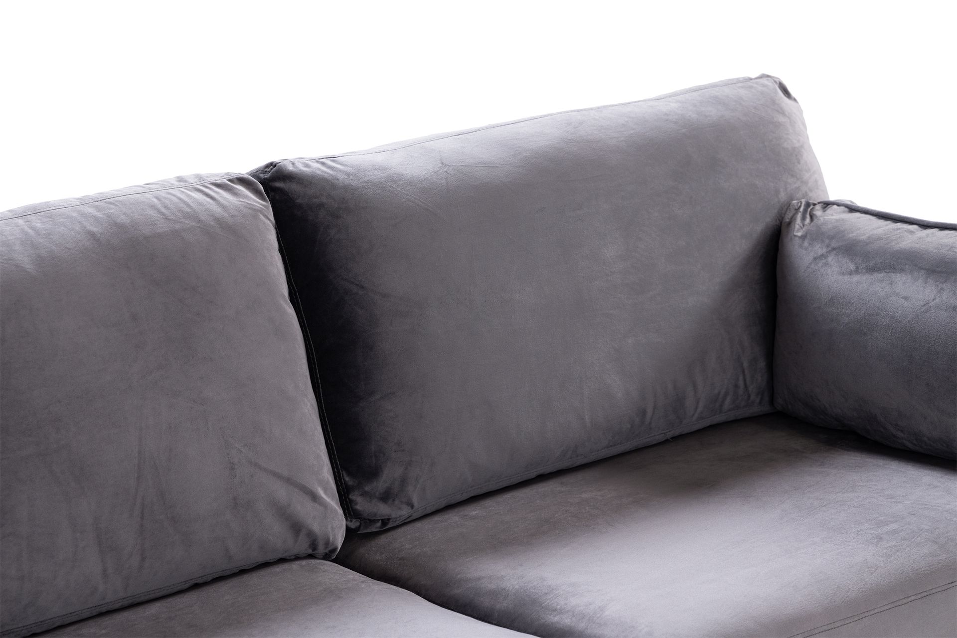 Bloom 3-personers Fløjlssofa - Lysegrå - Møbler - Sofaer - 3 personers sofa