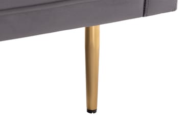 Bloom 3-personers Fløjlssofa - Lysegrå - Møbler - Sofaer - 3 personers sofa