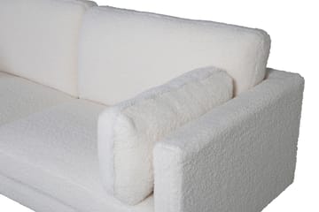 Boom 3-Pers. sofa, teddymateriale - Hvid - Møbler - Sofaer - 3 personers sofa