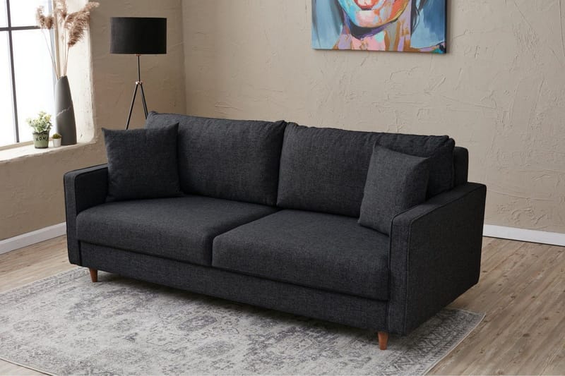 Braneles Sofa 3-personers - Antracit - Møbler - Sofaer - 3 personers sofa