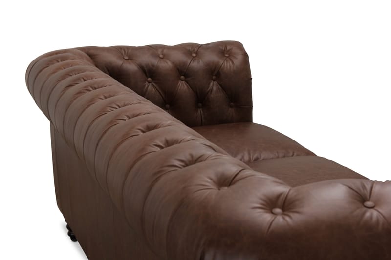 Cambridge Chesterfieldsofa Læder - Brun - Chesterfield sofaer - 3 personers sofa