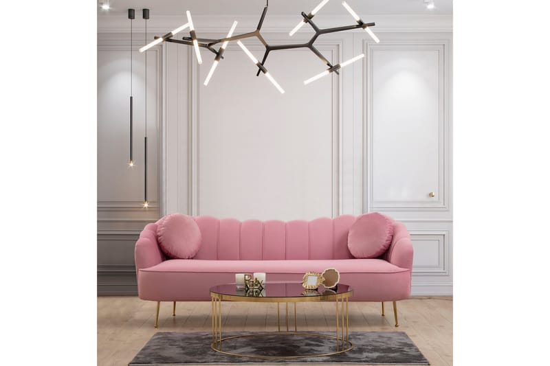 Caraquet Sofa 3-personers - Rosa - Møbler - Sofaer - 3 personers sofa