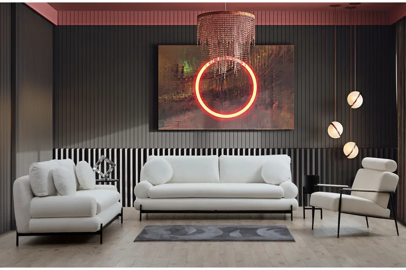 Cassius Sofa 3-personers - Hvid - Møbler - Sofaer - 3 personers sofa