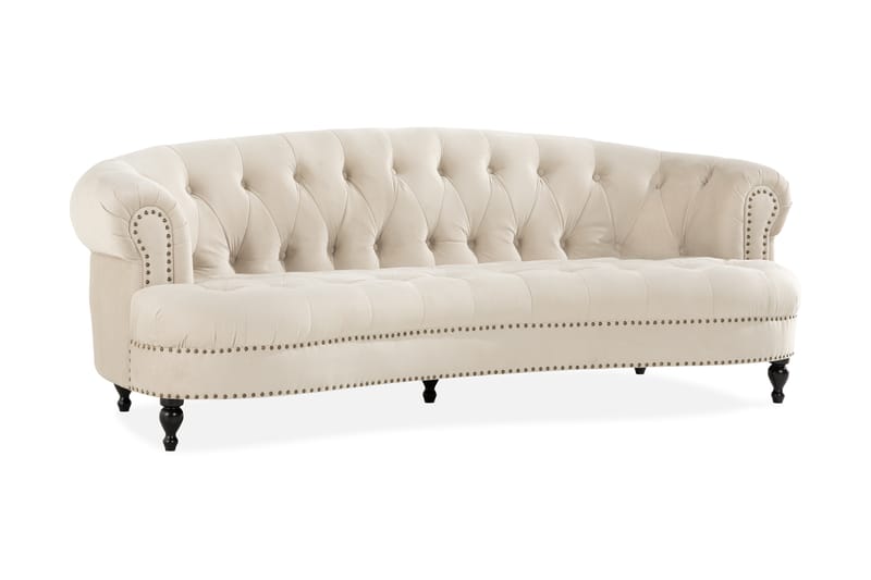 Castelano 3-pers. Sofa - Beige - Chesterfield sofaer - 3 personers sofa