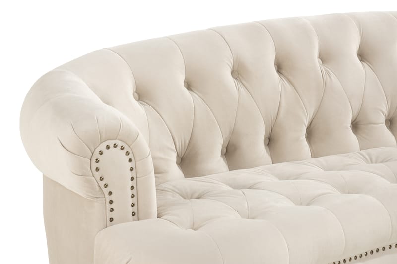 Castelano 3-pers. Sofa - Beige - Chesterfield sofaer - 3 personers sofa