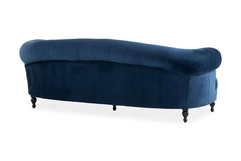 Castelano 3-pers Sofa - Blå - Chesterfield sofaer - 3 personers sofa