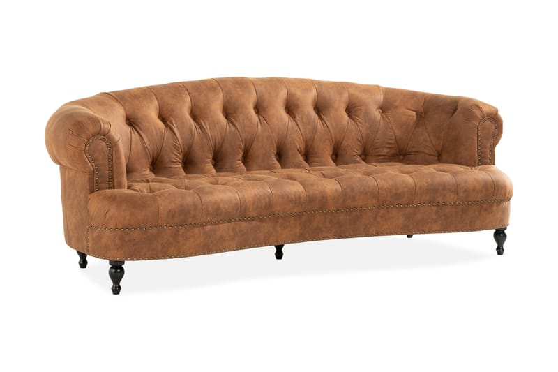 Castelano 3-pers. Sofa - Beige - Chesterfield sofaer - 3 personers sofa