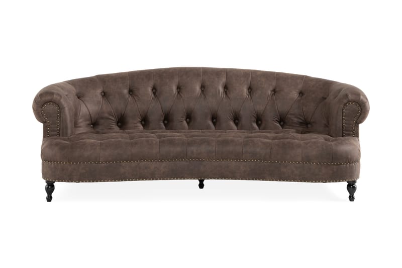 Castelano 3-pers Sofa - Brun - Chesterfield sofaer - 3 personers sofa