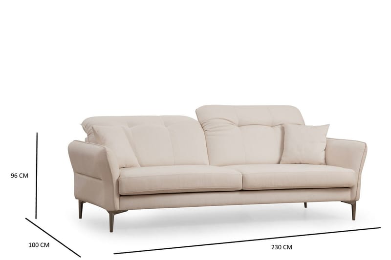 Chandara Sofa 3-seter - Hvid - Møbler - Sofaer - 3 personers sofa