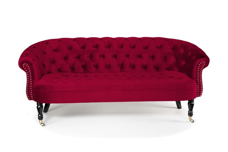 Chesterfield Ludovic Sofa 3-personers - Cerise - Møbler - Sofaer - 3 personers sofa