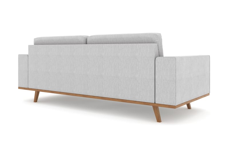 Copenhagen 3-personers Stofsofa - Lysegrå - Møbler - Sofaer - 3 personers sofa