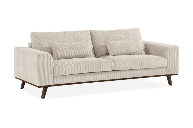Copenhagen 3-personers Manchestersofa - Beige - Møbler - Sofaer - 3 personers sofa