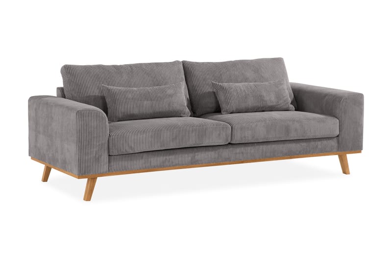 Copenhagen 3-personers Manchestersofa - Mørkegrå - Møbler - Sofaer - 3 personers sofa