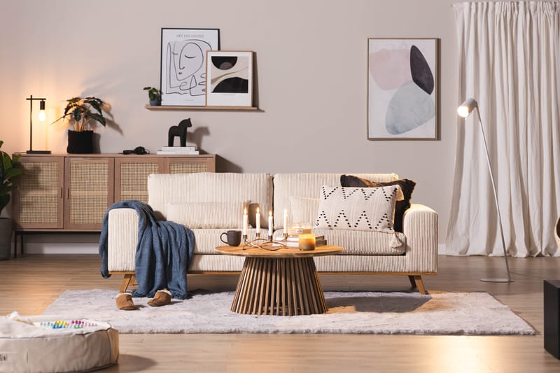 Copenhagen 3-personers Manchestersofa - Beige - Møbler - Sofaer - 3 personers sofa