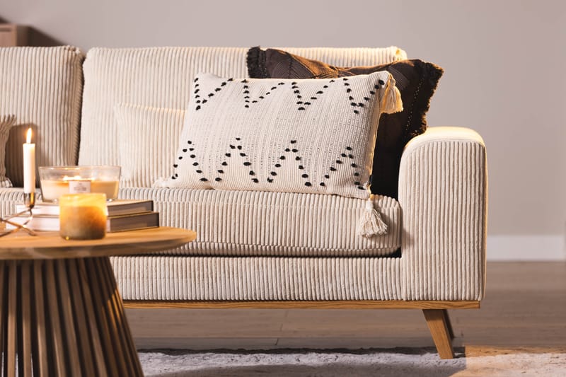 Copenhagen 3-personers Manchestersofa - Beige - Møbler - Sofaer - 3 personers sofa