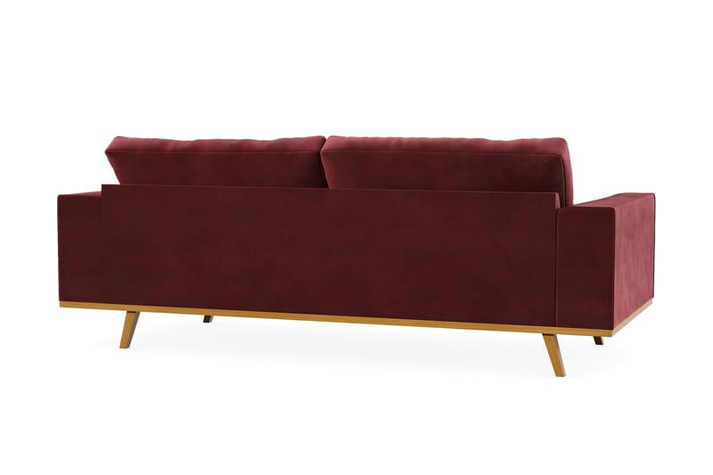 Copenhagen 3-personers Fløjlssofa - Lilla - Møbler - Sofaer - 3 personers sofa
