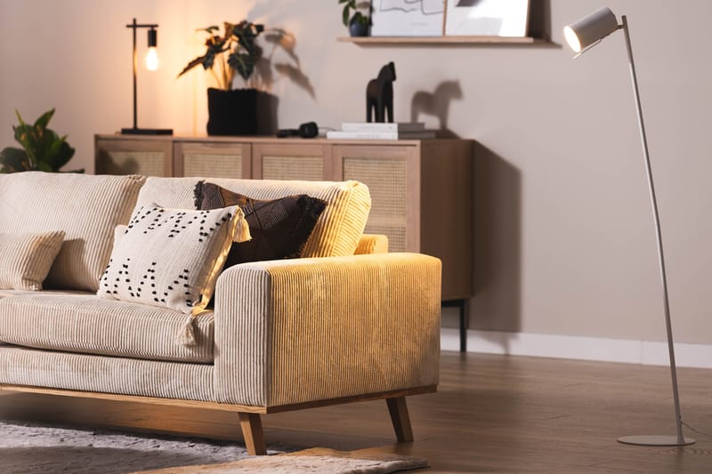 Copenhagen 3-personers Manchestersofa - Beige - Møbler - Sofaer - 3 personers sofa