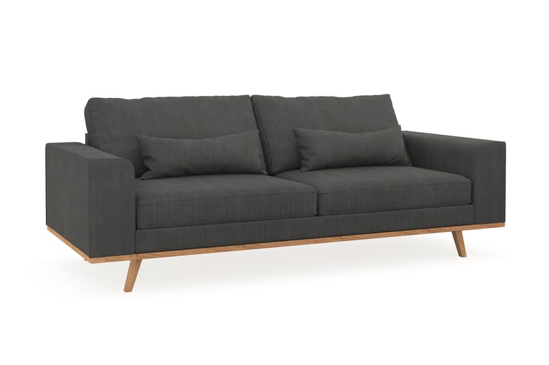 Copenhagen 3-personers Manchestersofa - Mørkegrå - Møbler - Sofaer - 3 personers sofa