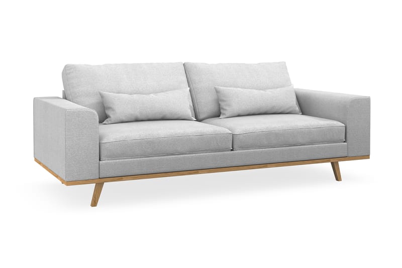 Copenhagen 3-personers Stofsofa - Lysegrå - Møbler - Sofaer - 3 personers sofa