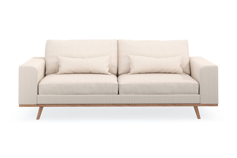 Copenhagen 3-personers Manchestersofa - Beige - Møbler - Sofaer - 3 personers sofa