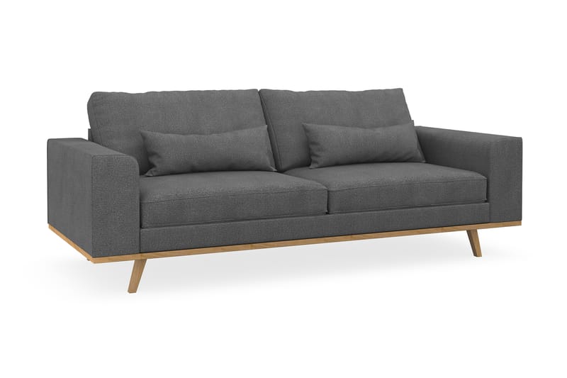 Copenhagen 3-personers Stofsofa - Mørkegrå - Møbler - Sofaer - 3 personers sofa