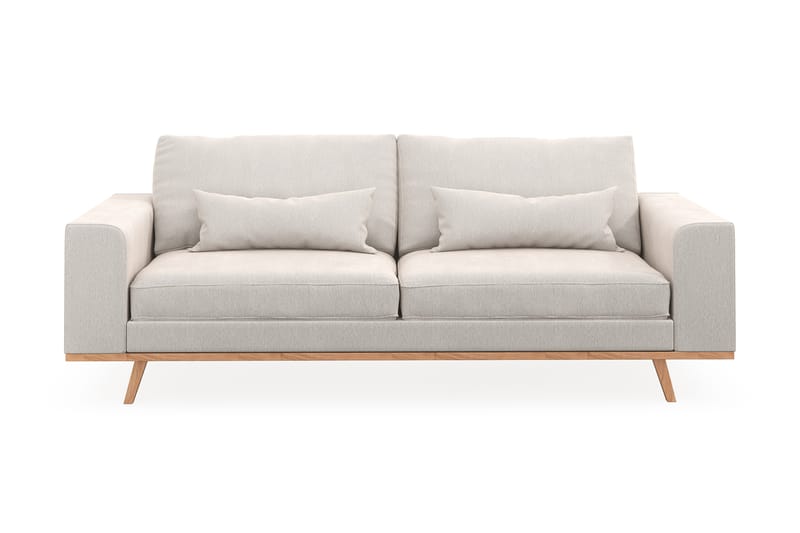 Copenhagen 3-personers Fløjlssofa - Cremehvid - Møbler - Sofaer - 3 personers sofa