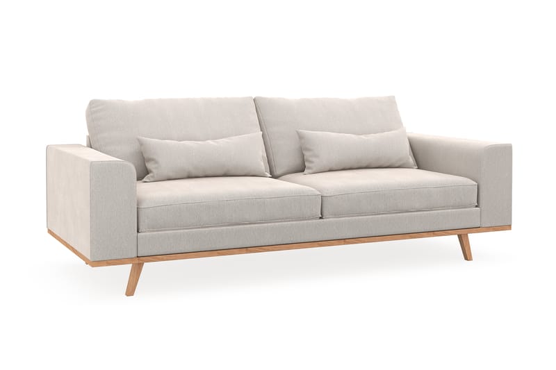 Copenhagen 3-personers Fløjlssofa - Cremehvid - Møbler - Sofaer - 3 personers sofa