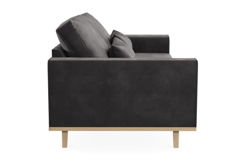 Copenhagen 3-personers Fløjlssofa - Mørkegrå - Møbler - Sofaer - 3 personers sofa