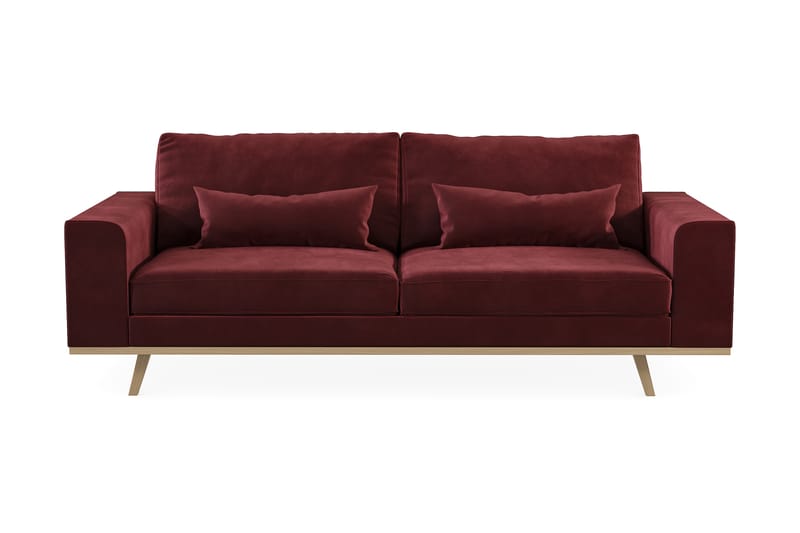 Copenhagen 3-Pers. Sofa - Rød - 3 personers sofa